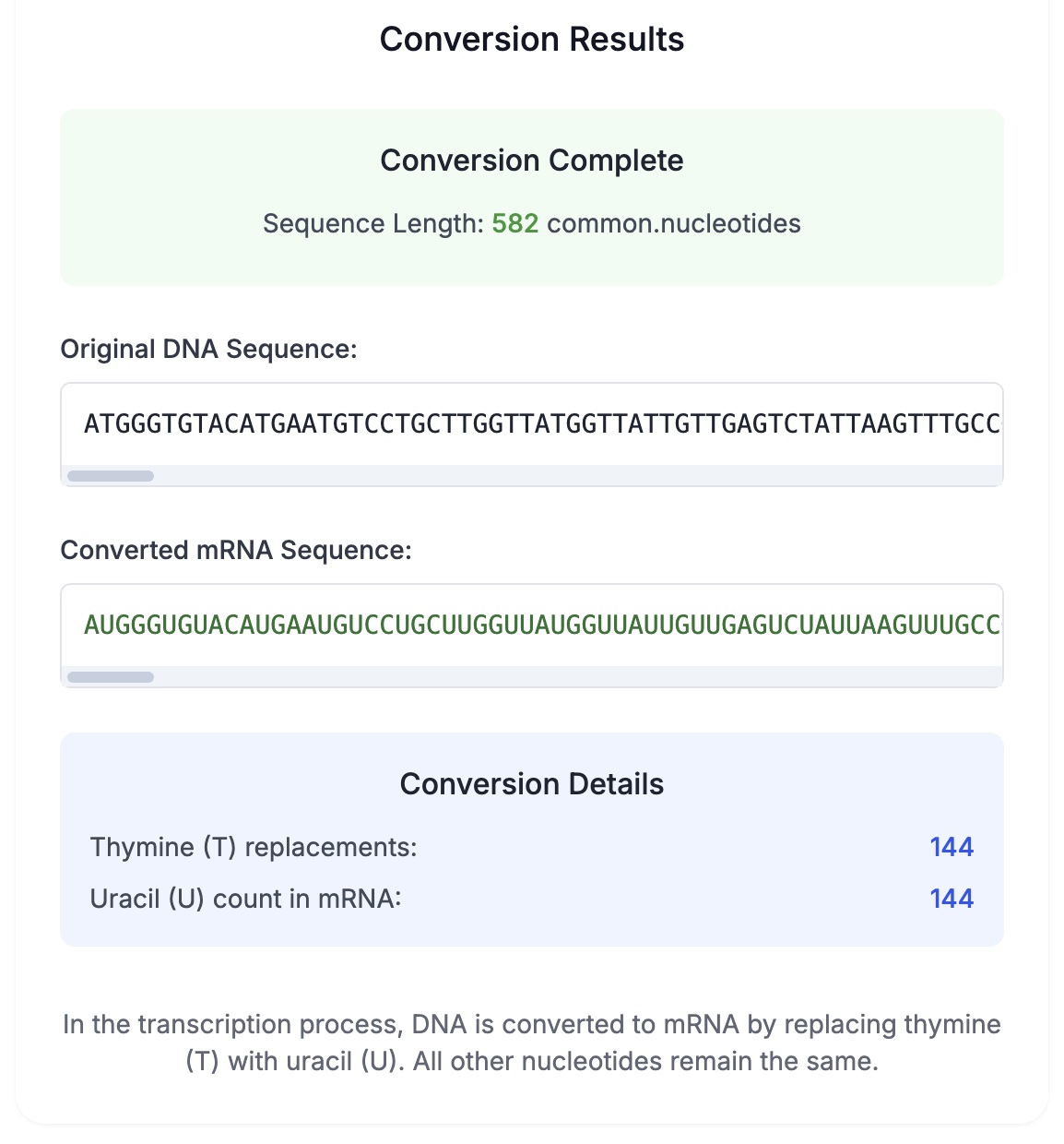 Step 3: View Conversion Results